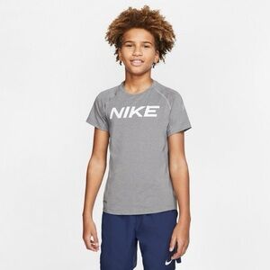 Kids Nike Pro Dri-Fit Gray Short Sleeve Shirt